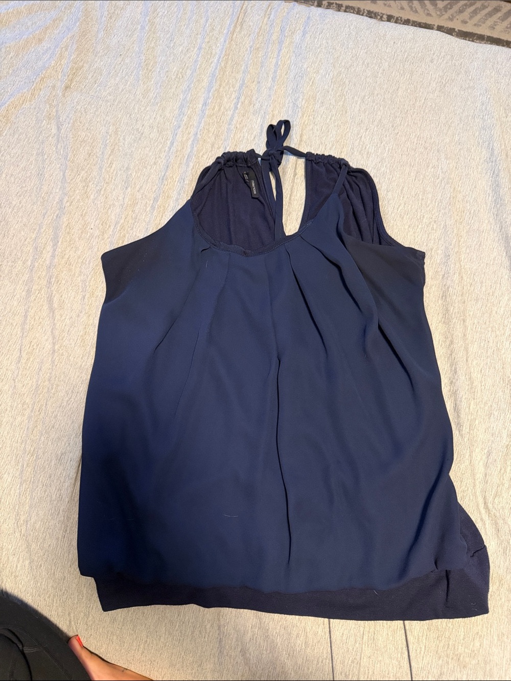 Maurices Navy Halter Tie Tank Top